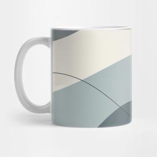 Grey and Ivory Modern Abstract Organic Shapes Mug